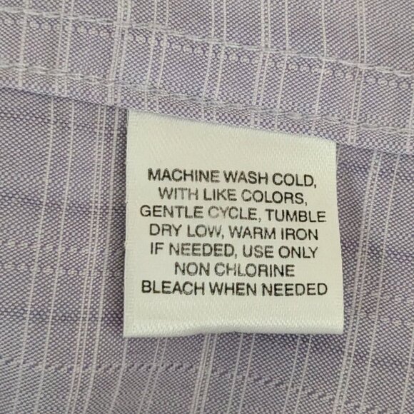 ROUNDTREE & YORKE Lavender Short Sleeve Button Shirt; Size 2X - Picture 4 of 4